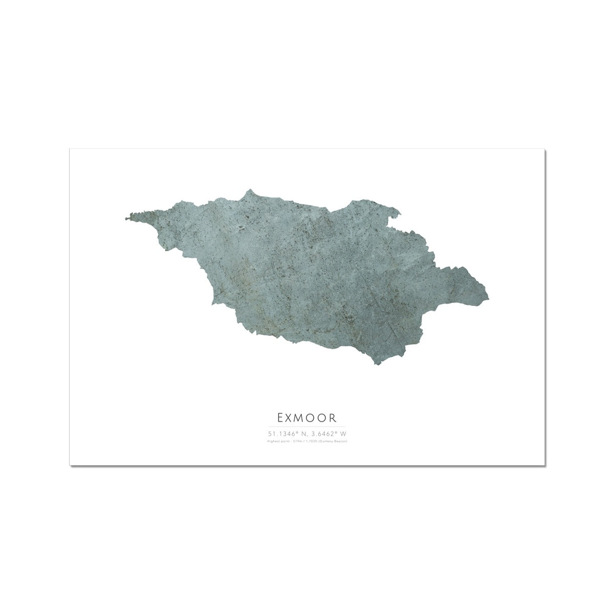 Map of Exmoor - Fine Art Print