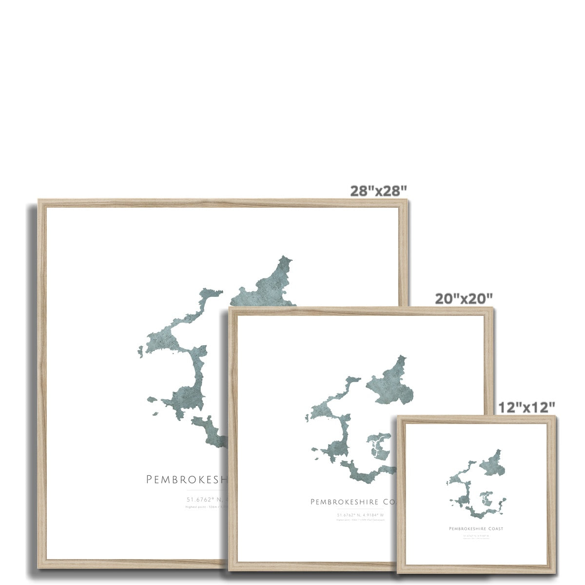 Pembrokeshire Coast - Framed & Mounted Map