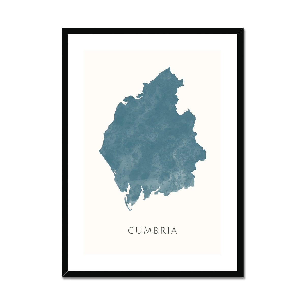 Cumbria - Framed & Mounted Map