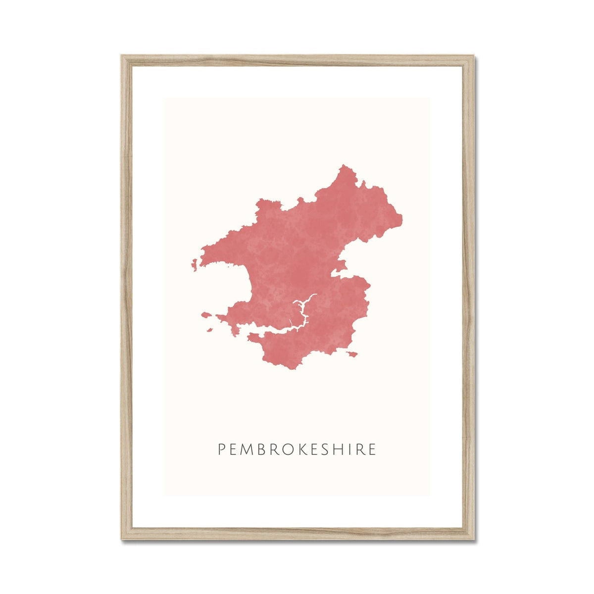 Pembrokeshire - Framed & Mounted Map
