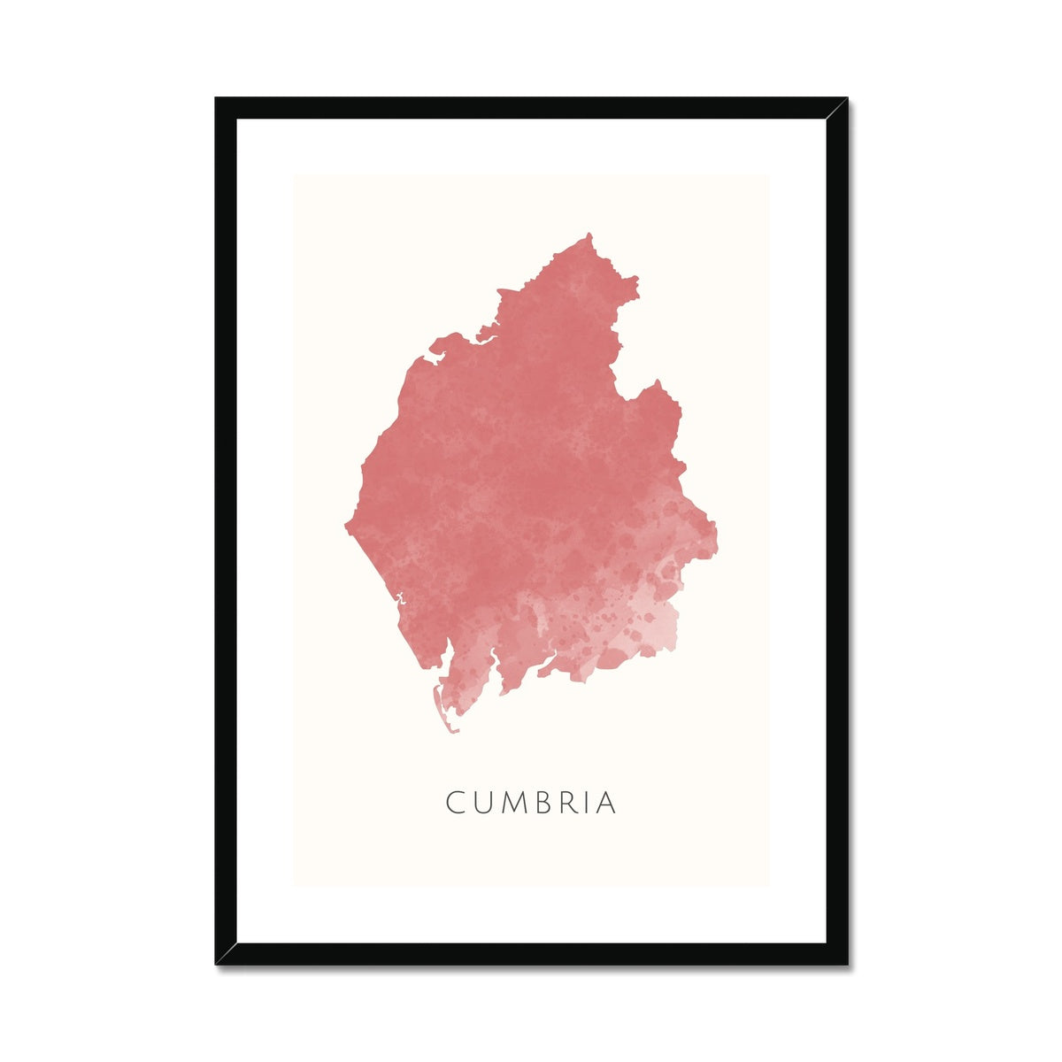 Cumbria - Framed & Mounted Map