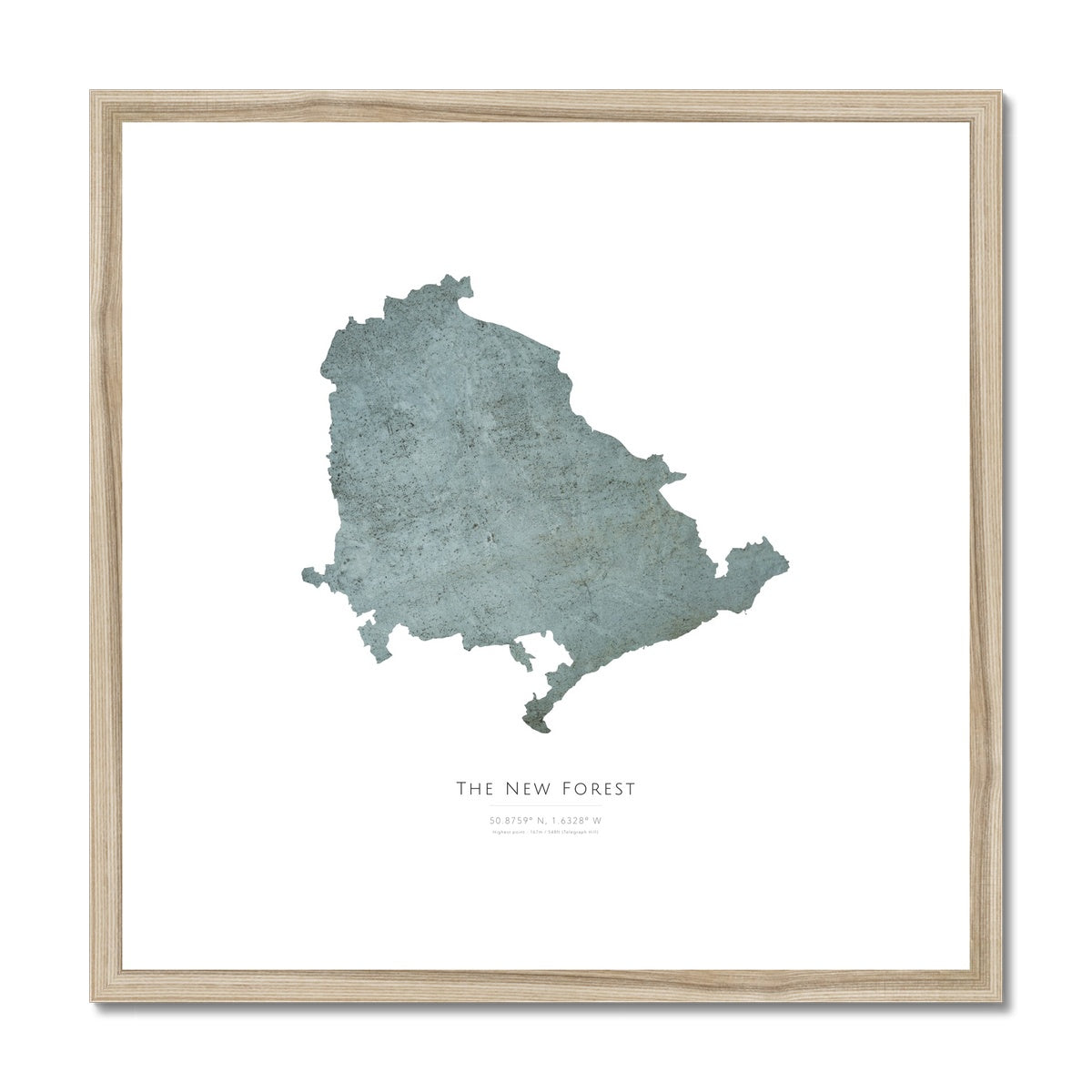 The New Forest - Framed & Mounted Map
