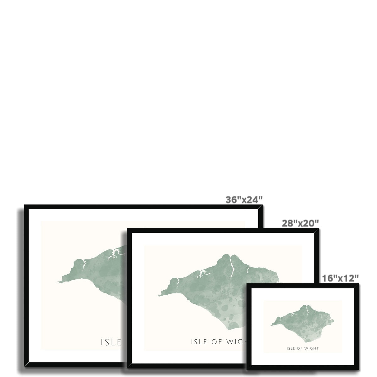 Isle of Wight - Framed & Mounted Map