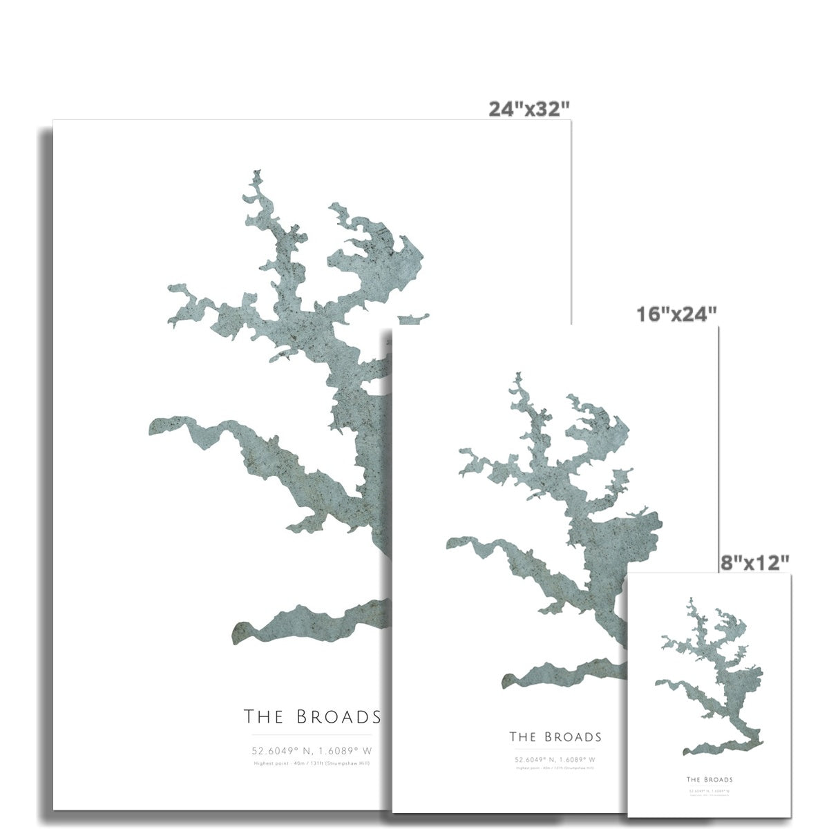 Map of The Broads - Fine Art Print