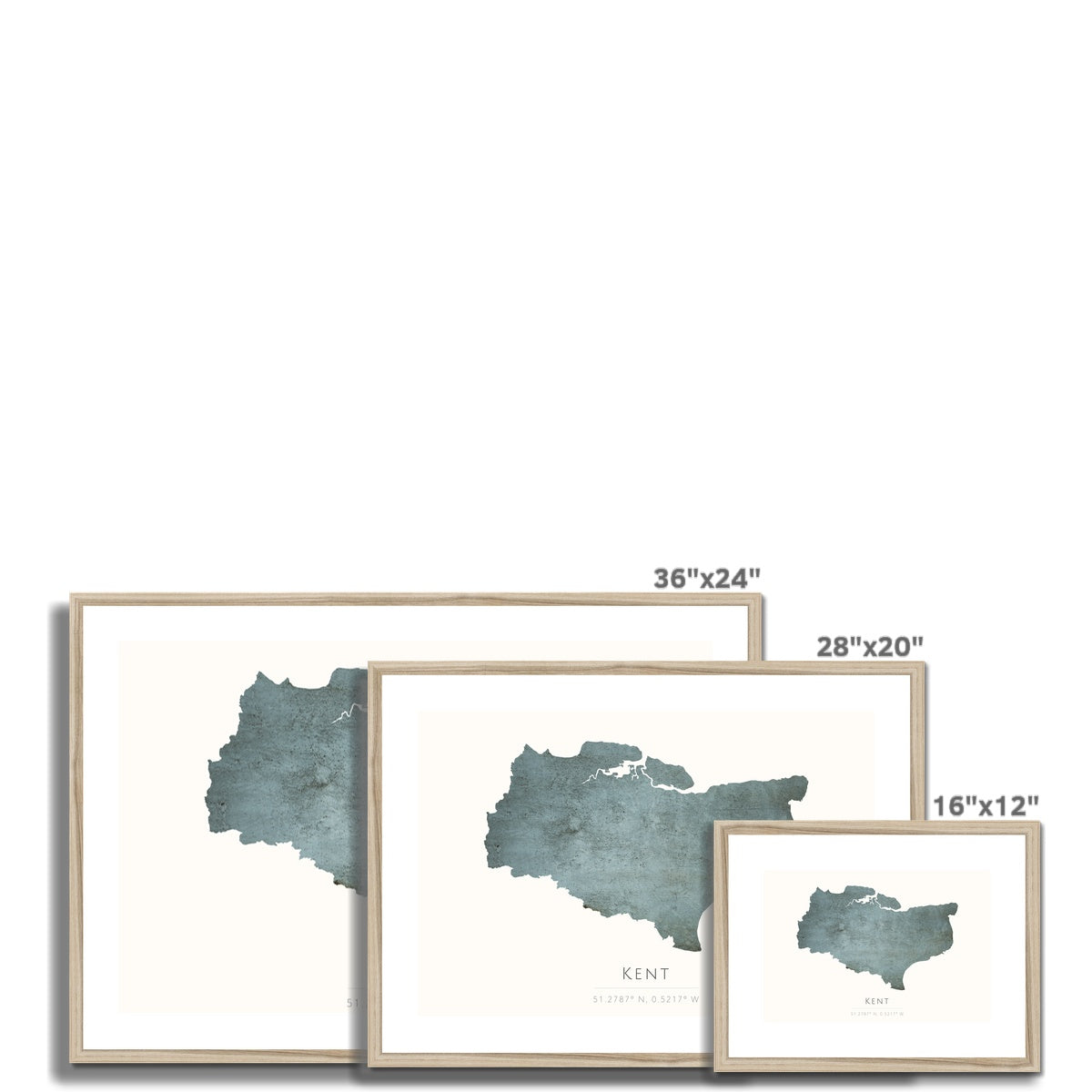 Kent - Framed & Mounted Map