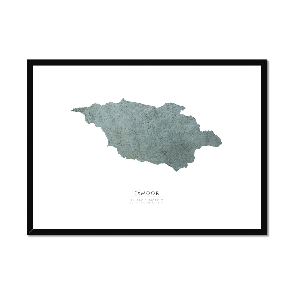 Exmoor - Framed & Mounted Map