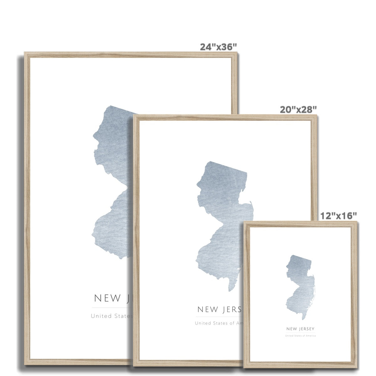 New Jersey - Framed & Mounted Map