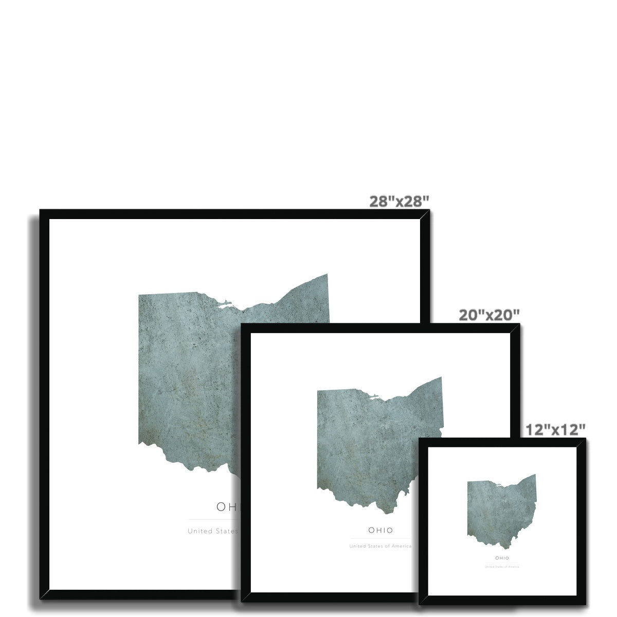 Ohio - Framed & Mounted Map