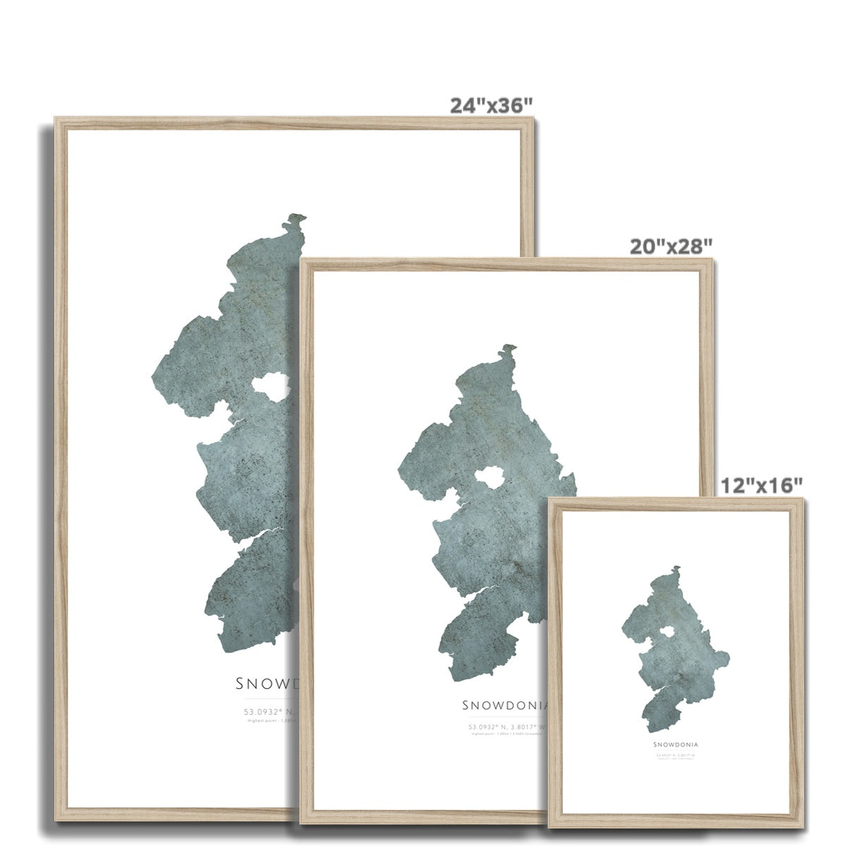 Snowdonia - Framed & Mounted Map