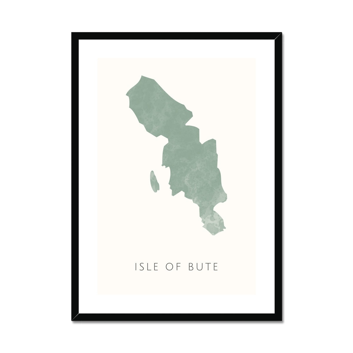 Bute - Framed & Mounted Map