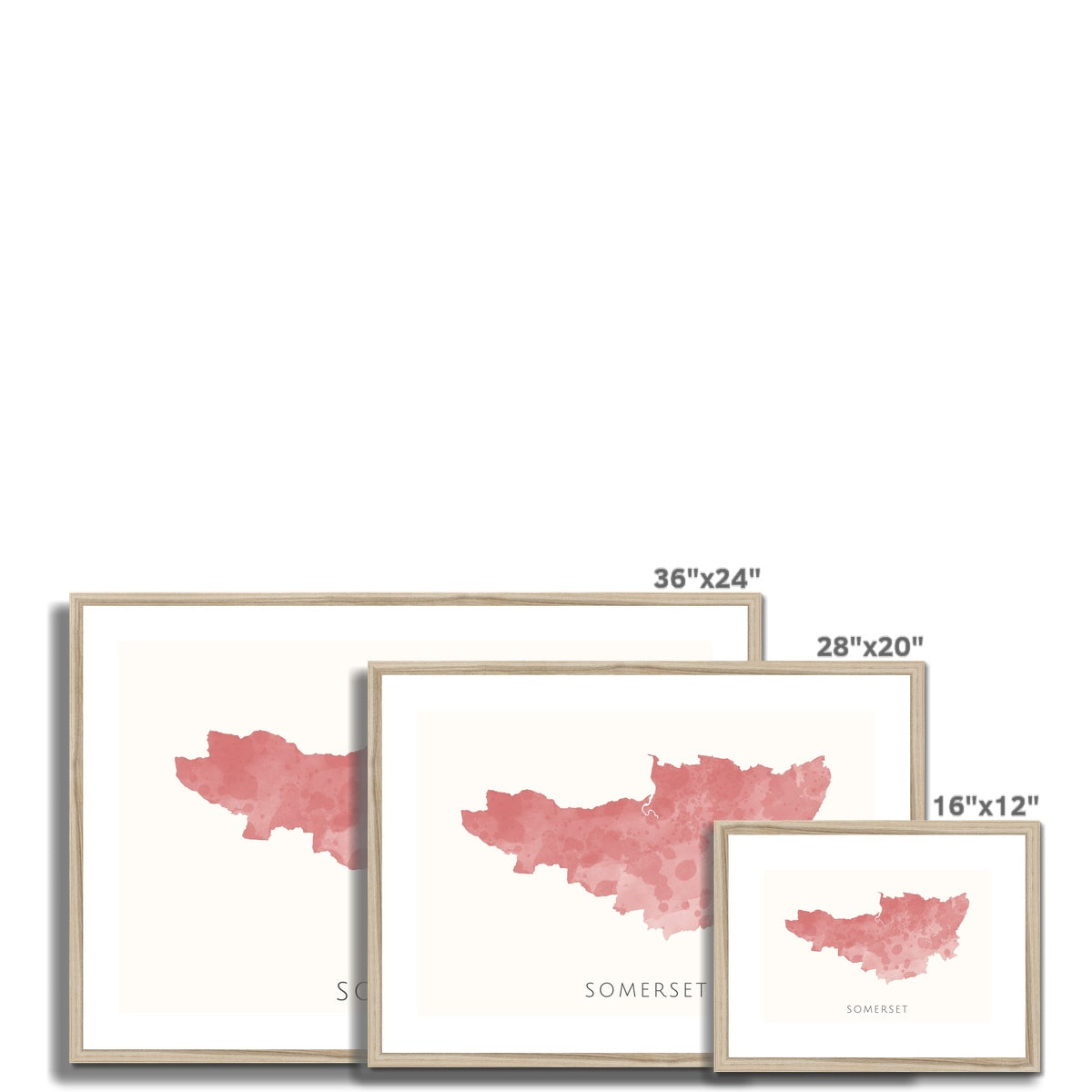Somerset - Framed & Mounted Map