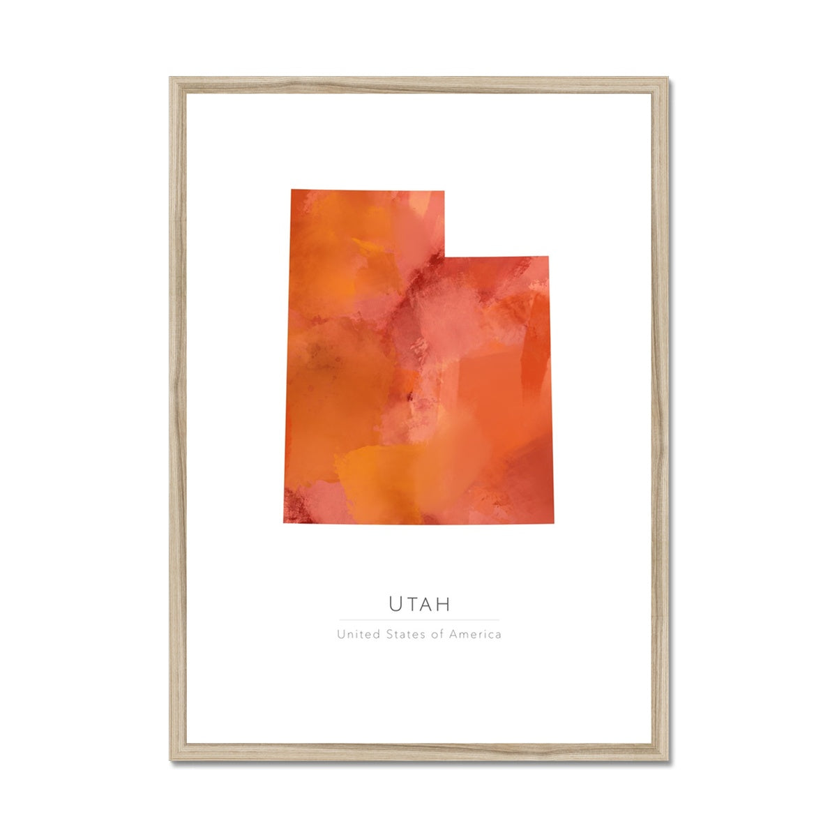 Utah - Framed & Mounted Map