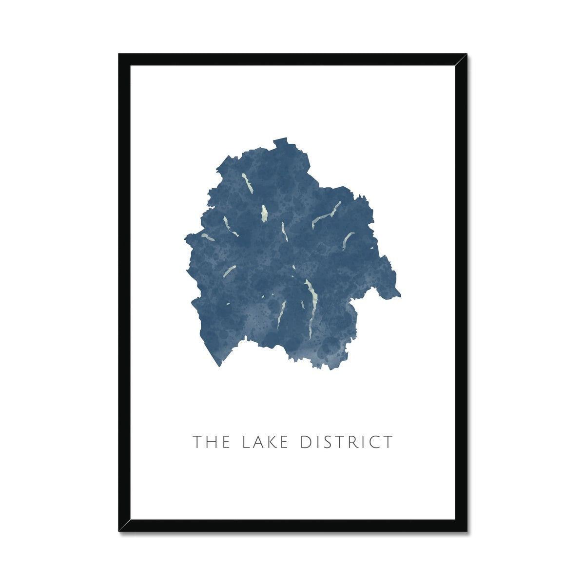The Lake District - Framed & Mounted Map