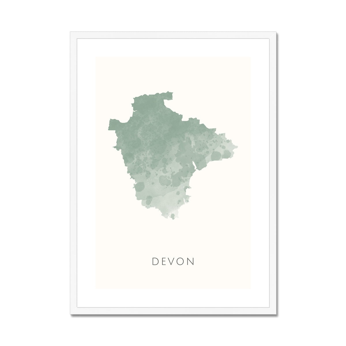 Devon - Framed & Mounted Map