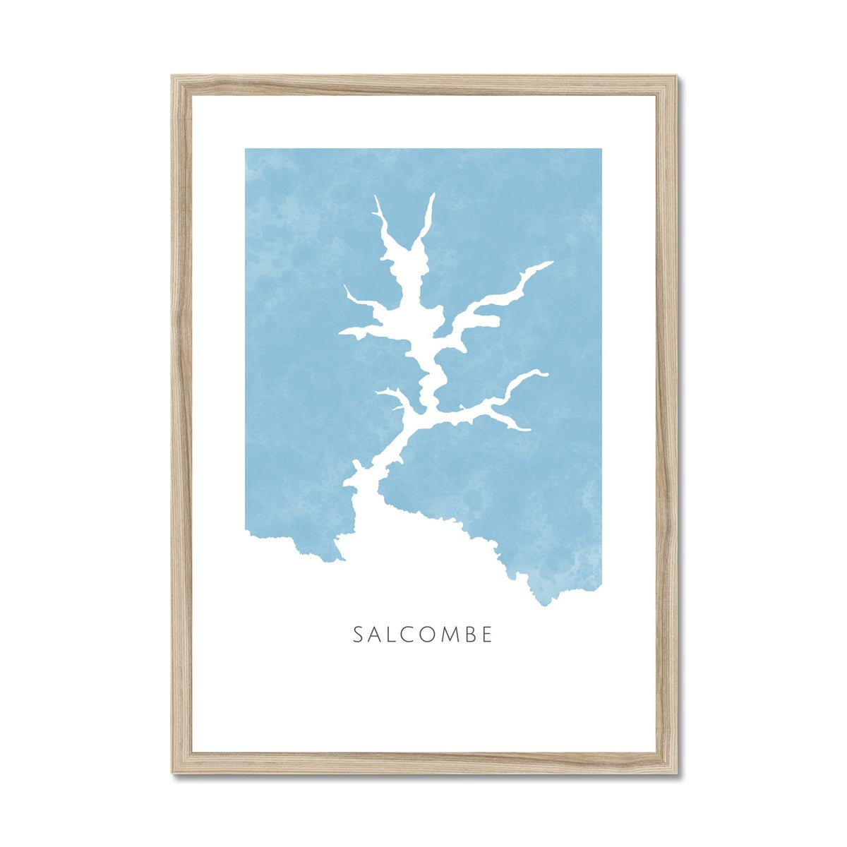Salcombe - Framed & Mounted Map