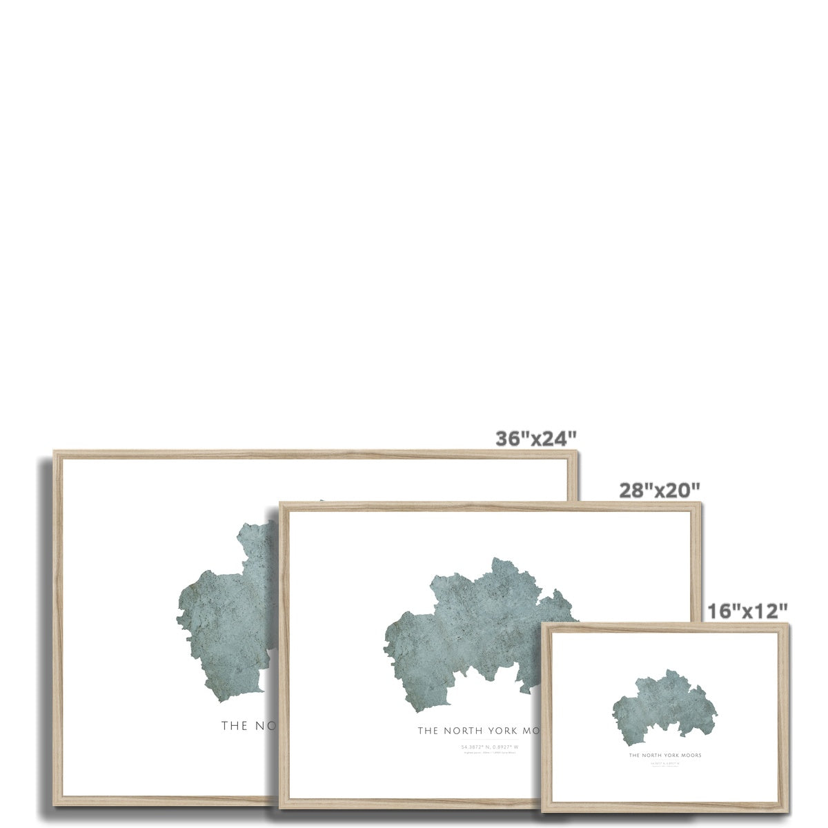 North York Moors - Framed & Mounted Map