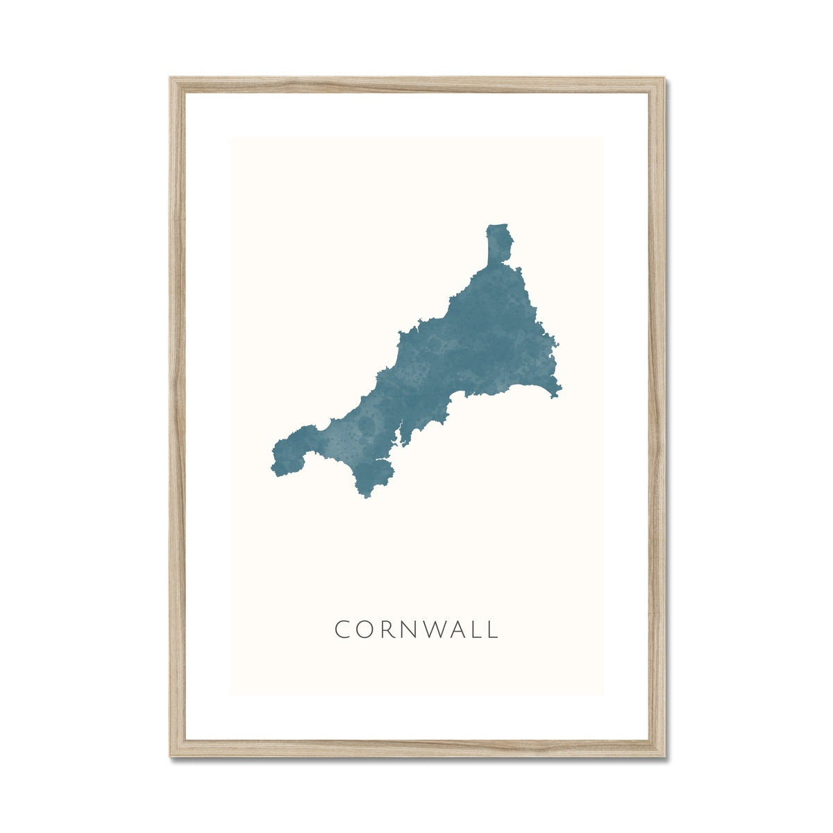 Cornwall - Framed & Mounted Map
