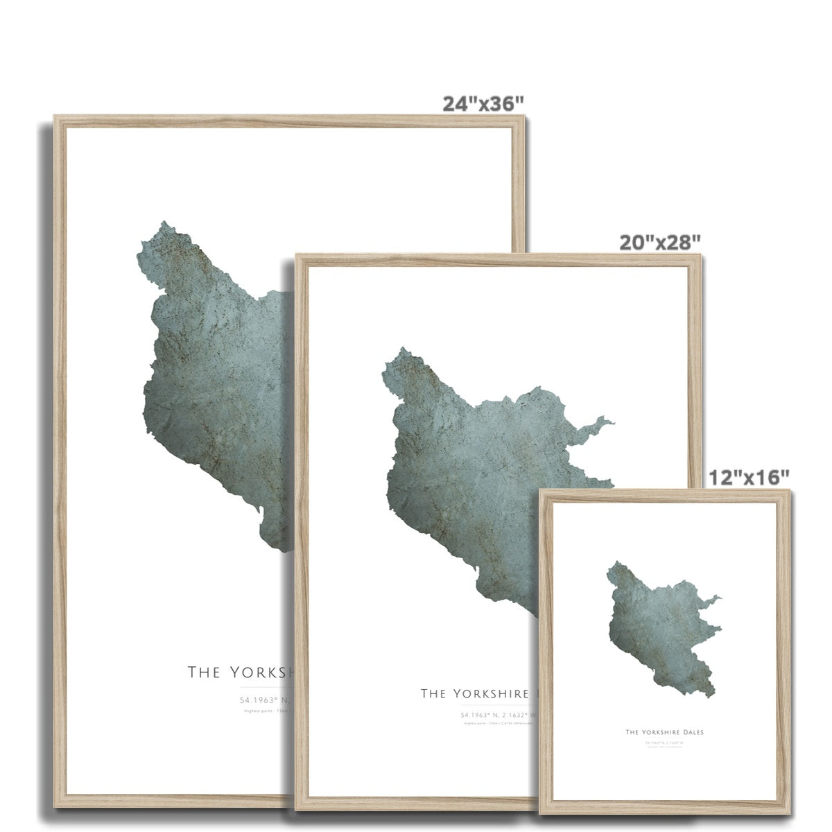 Yorkshire Dales - Framed & Mounted Map