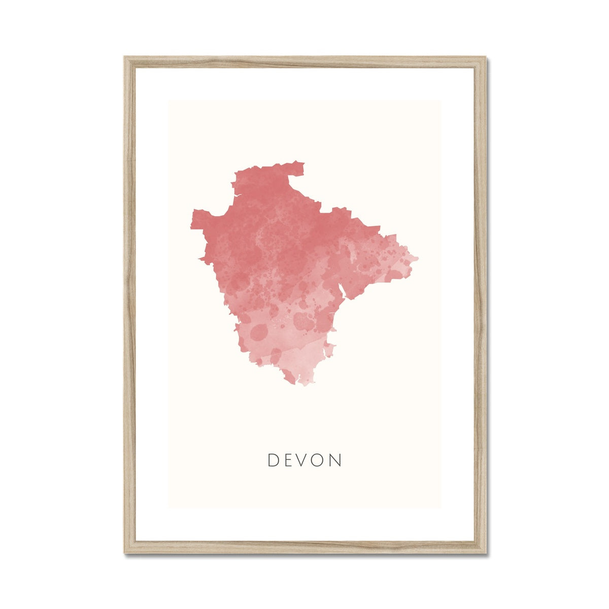 Devon - Framed & Mounted Map