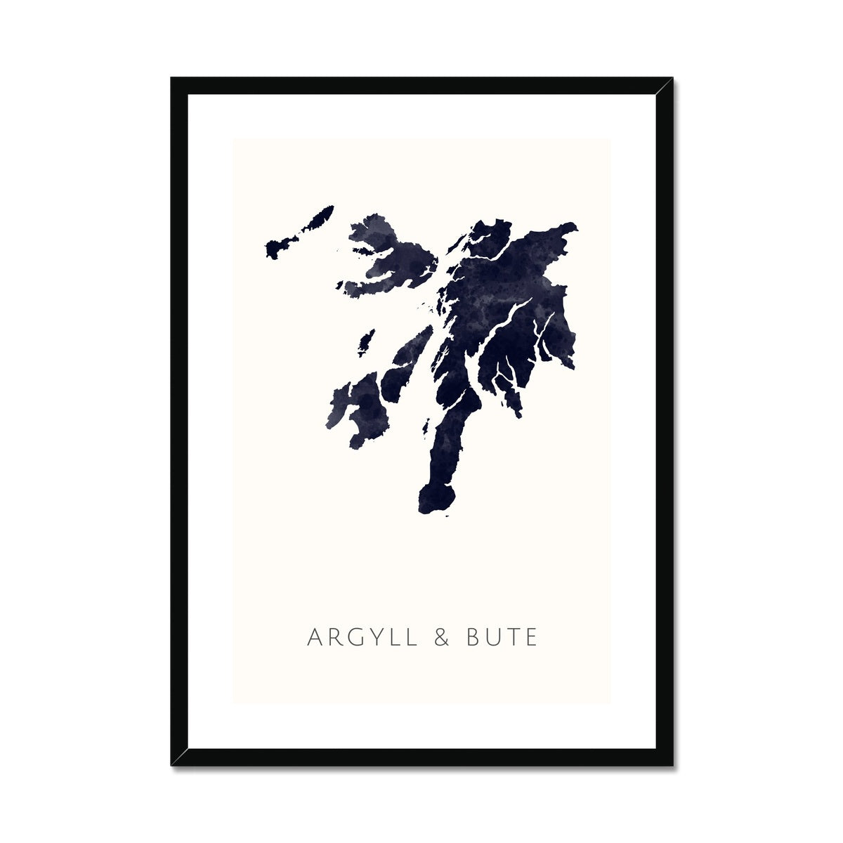 Argyll and Bute - Framed & Mounted Map