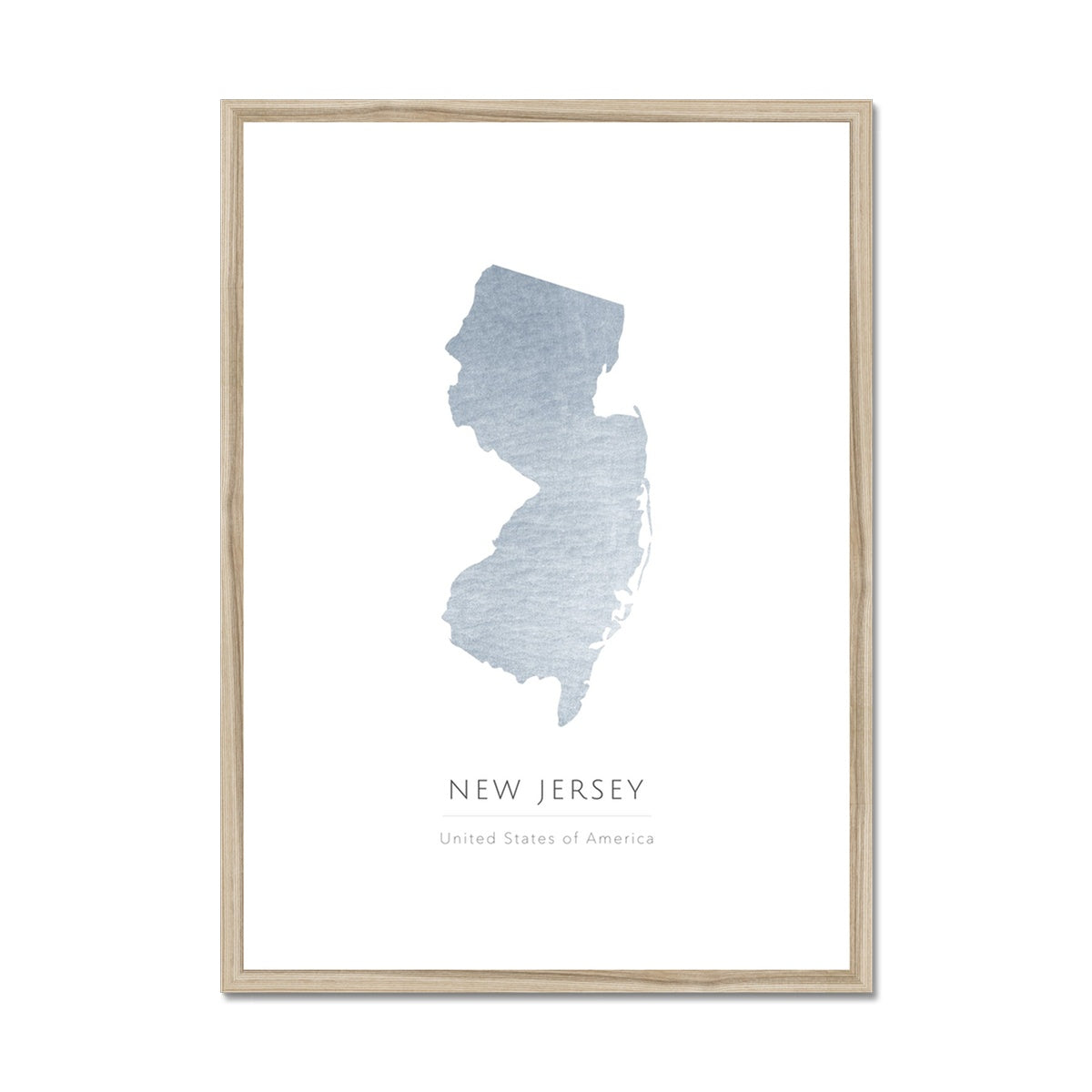 New Jersey - Framed & Mounted Map