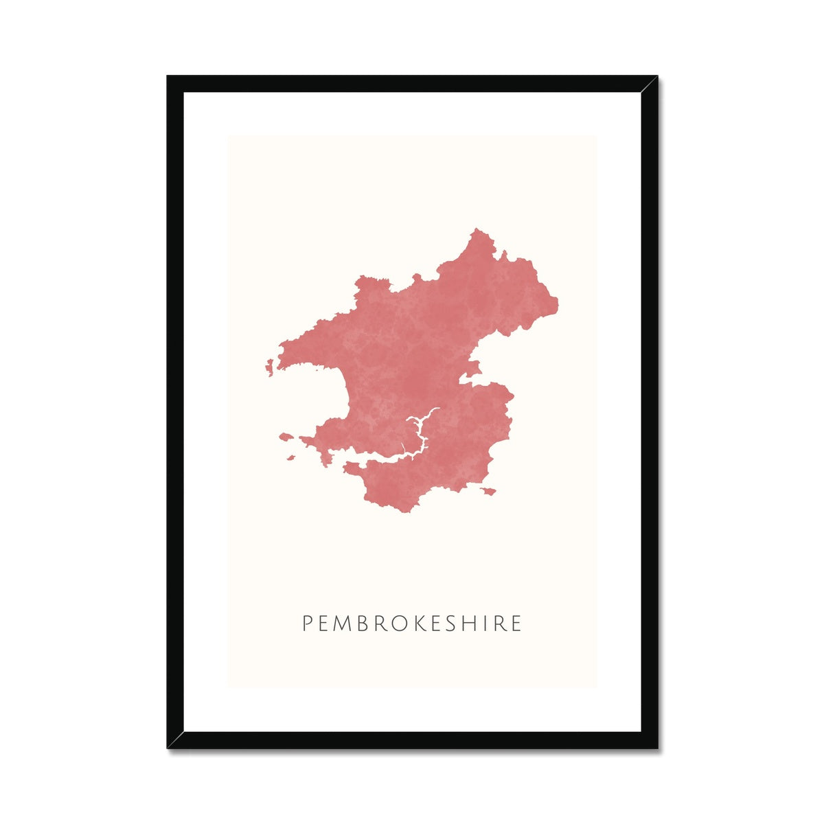 Pembrokeshire - Framed & Mounted Map