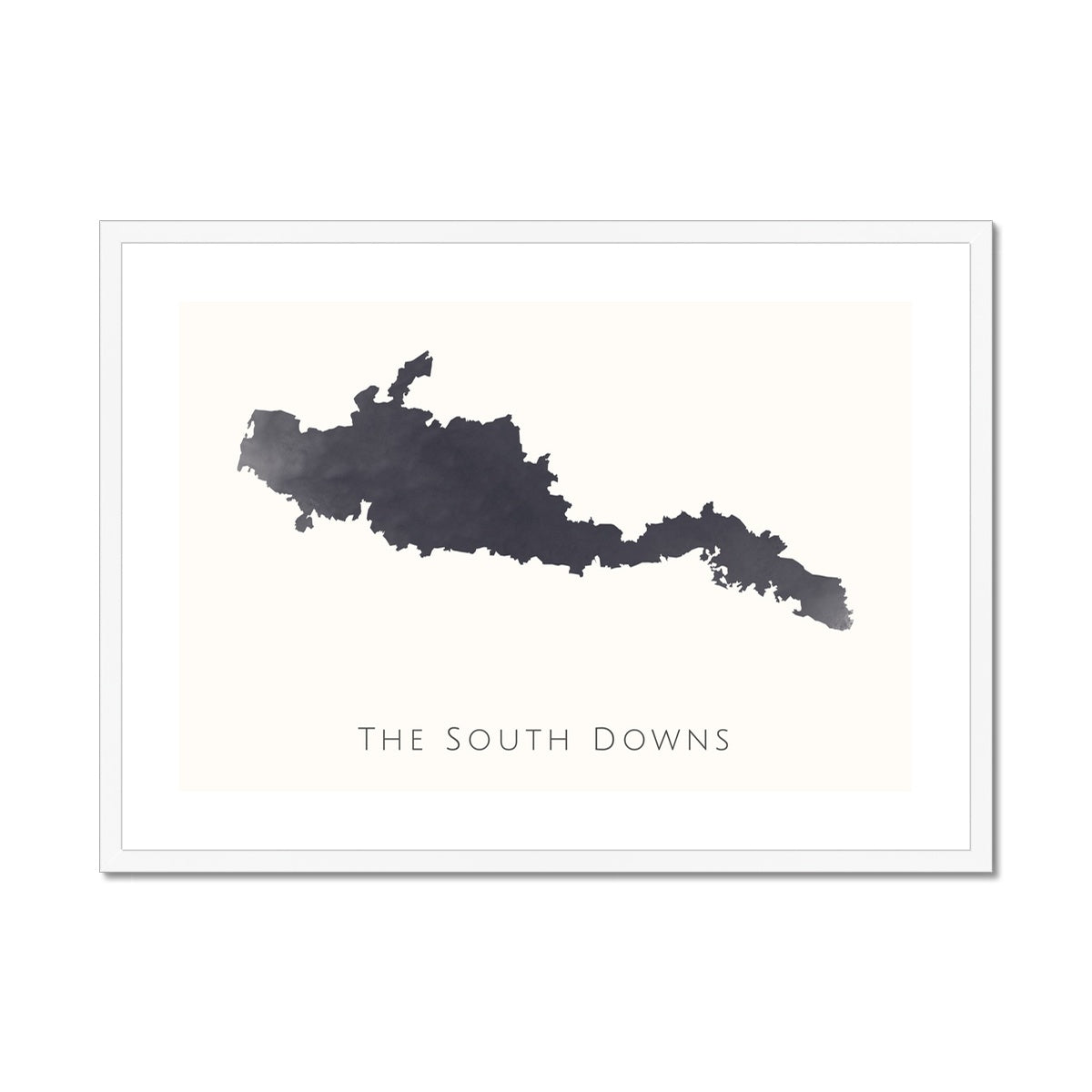 The South Downs - Framed & Mounted Map