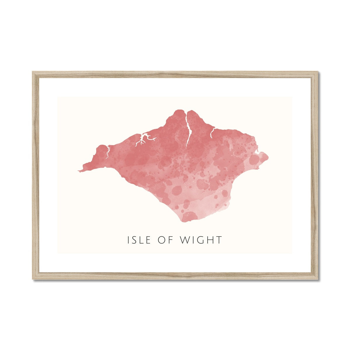 Isle of Wight - Framed & Mounted Map