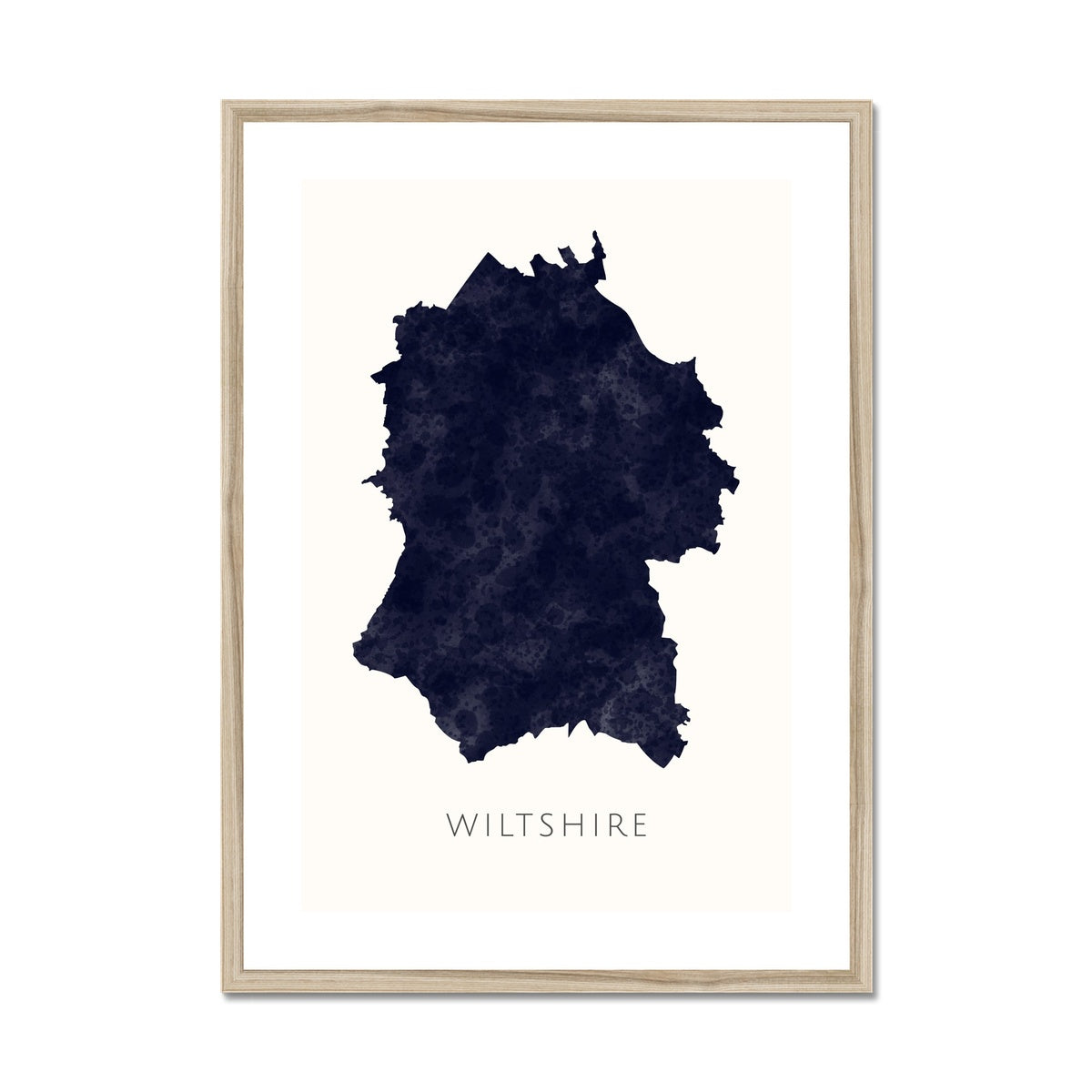 Wiltshire - Framed & Mounted Map