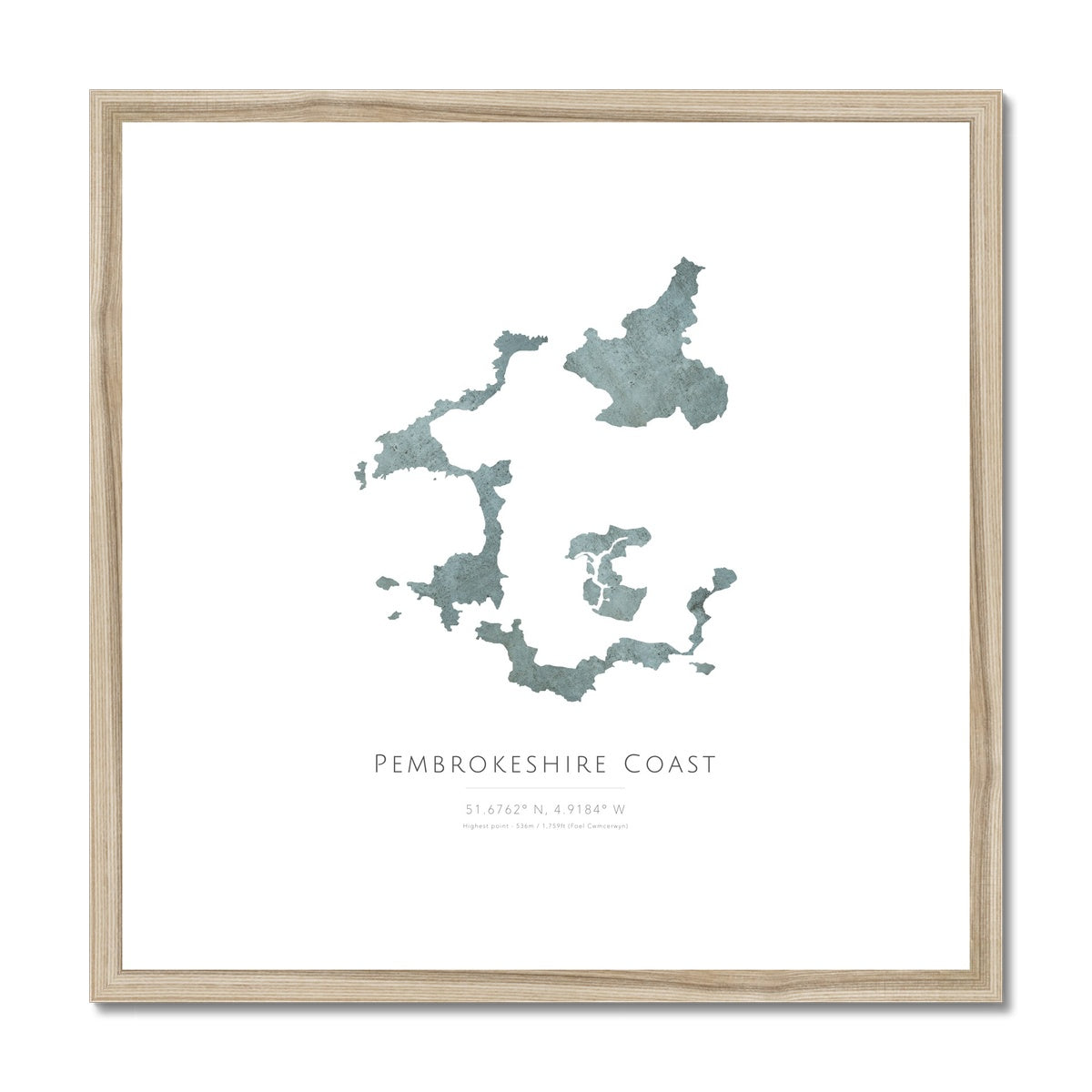 Pembrokeshire Coast - Framed & Mounted Map