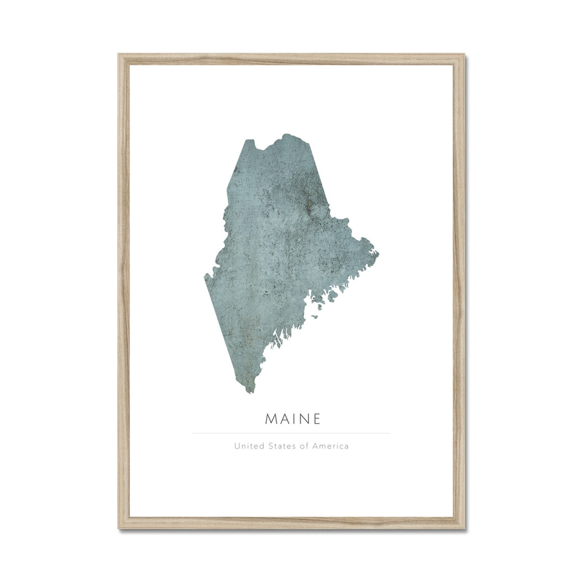 Maine - Framed & Mounted Map
