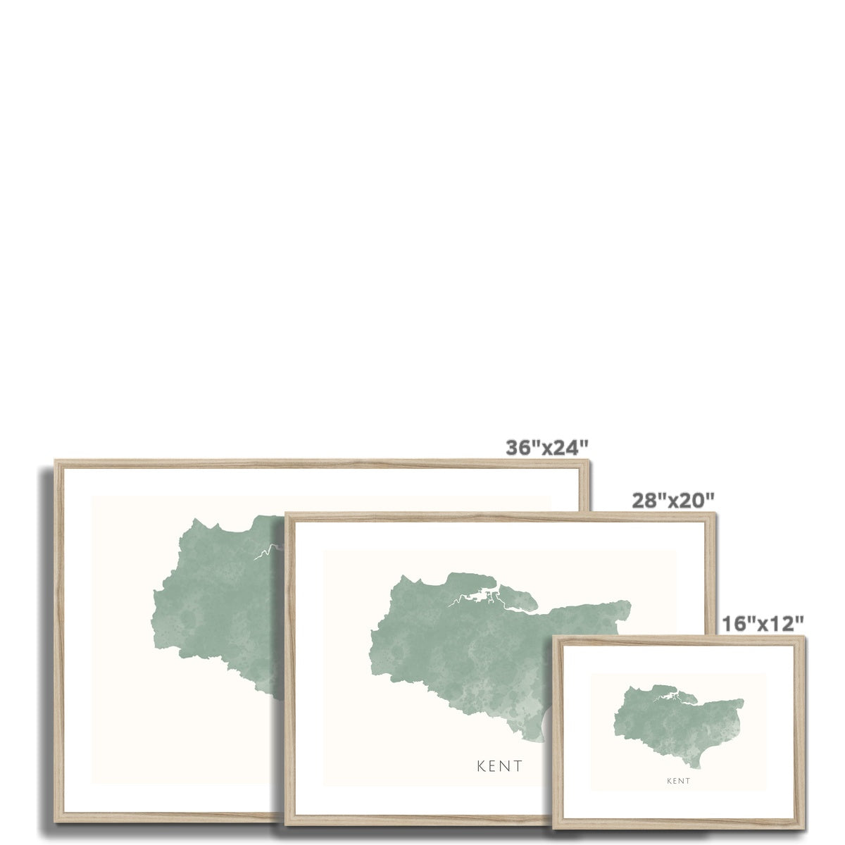 Kent - Framed & Mounted Map