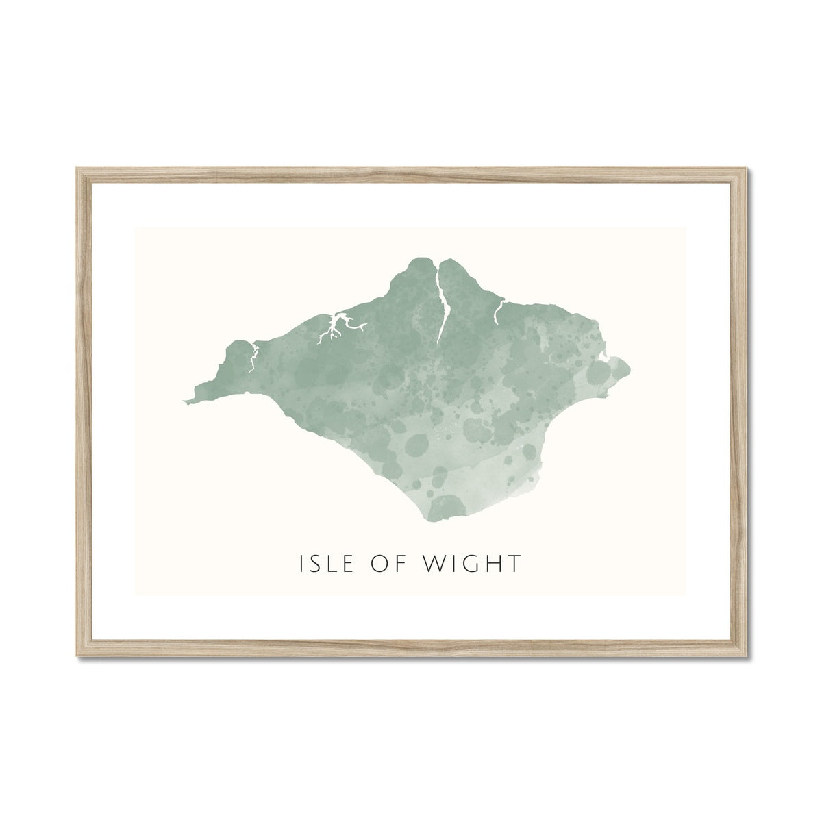 Isle of Wight - Framed & Mounted Map