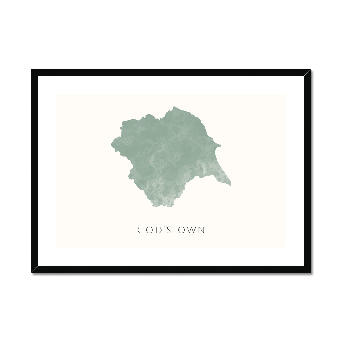 Yorkshire - Framed & Mounted Map