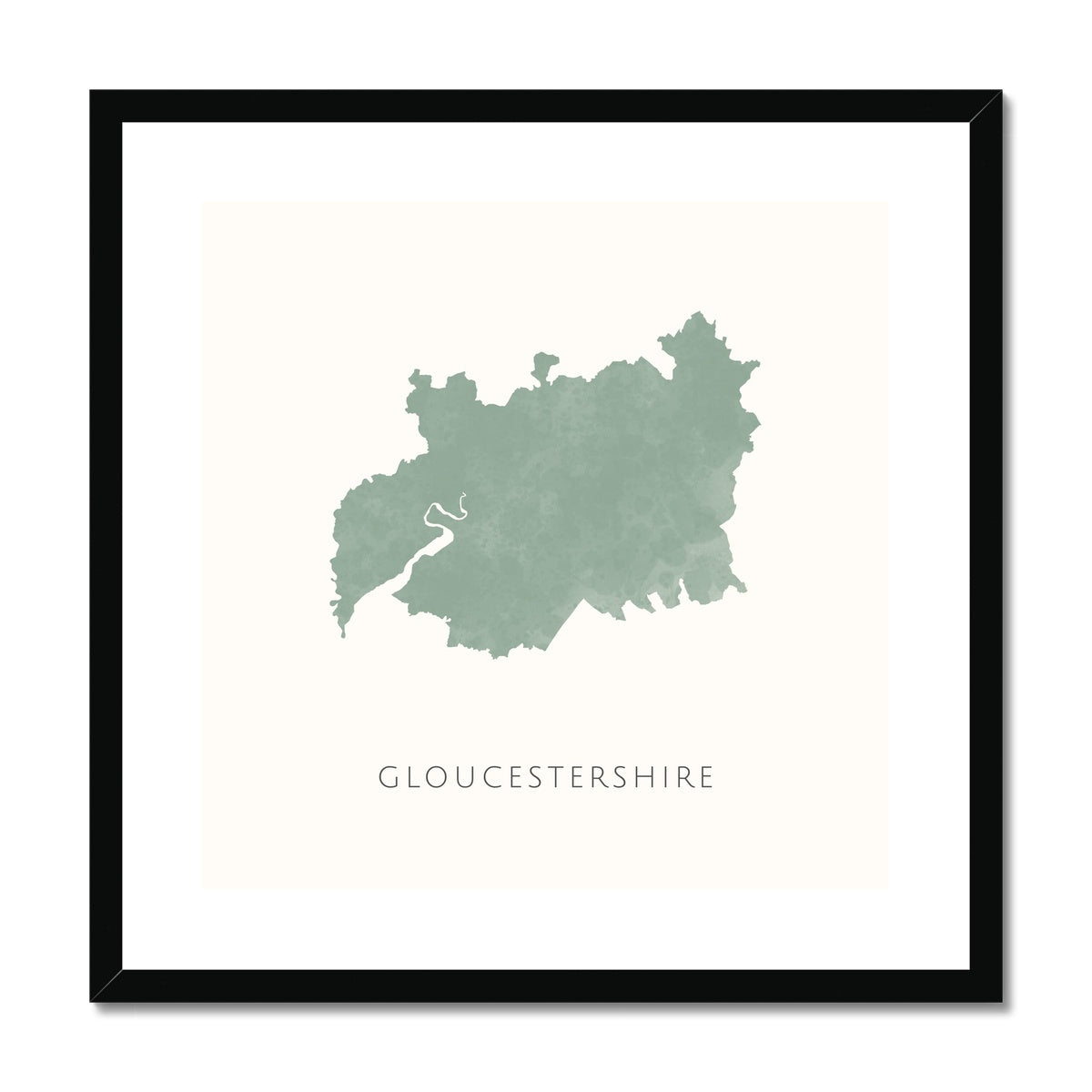 Gloucestershire - Framed & Mounted Map