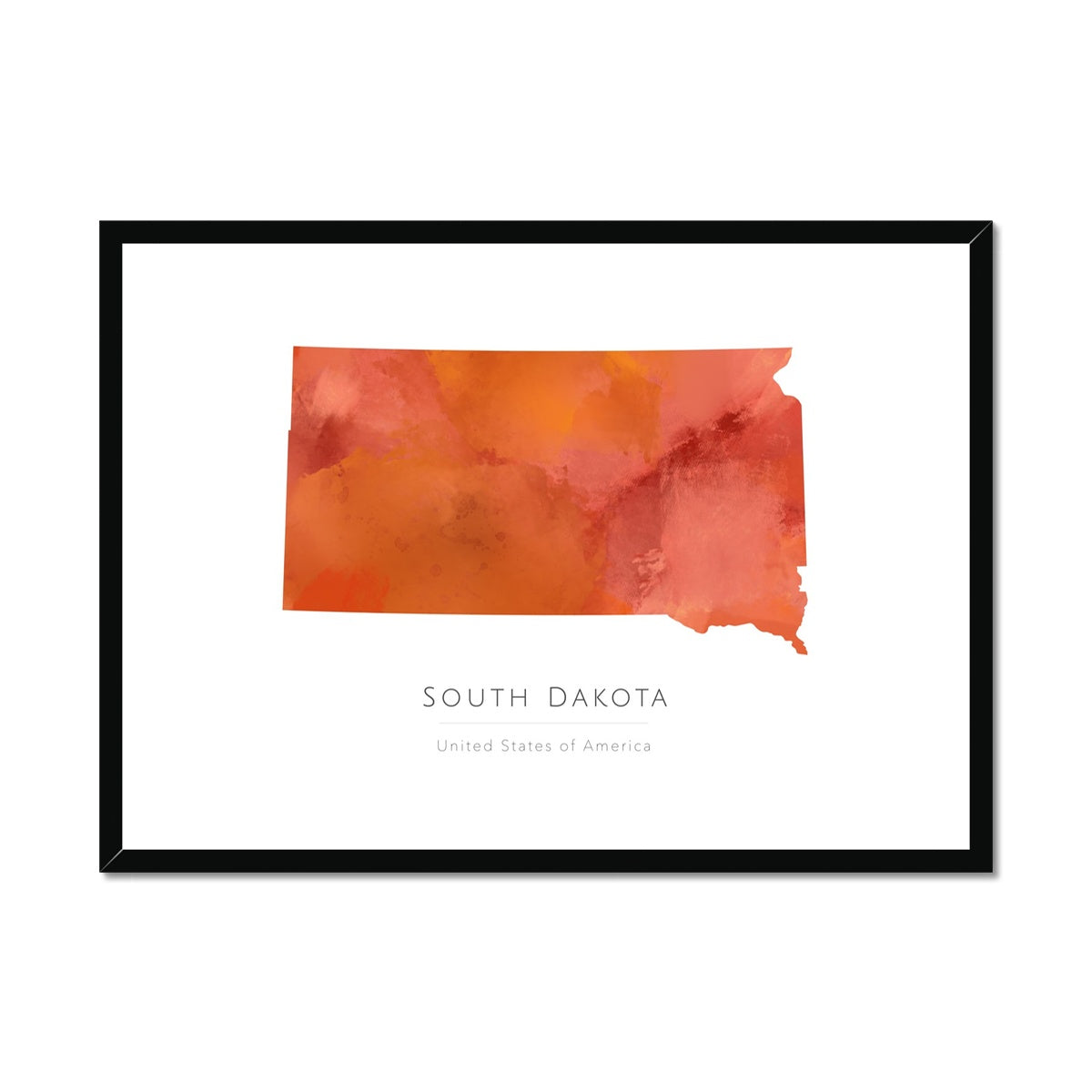 South Dakota - Framed & Mounted Map