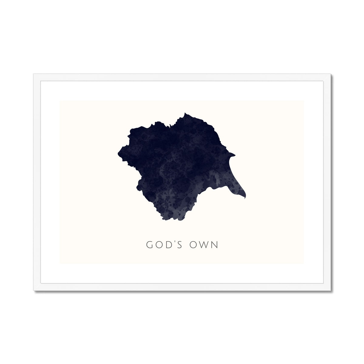 Yorkshire - Framed & Mounted Map