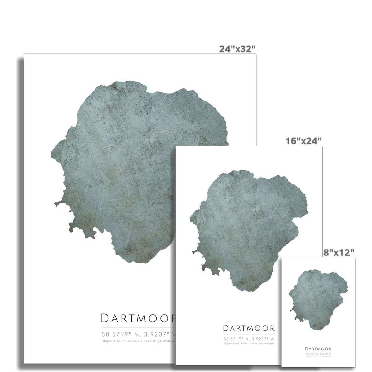 Map of Dartmoor - Fine Art Print
