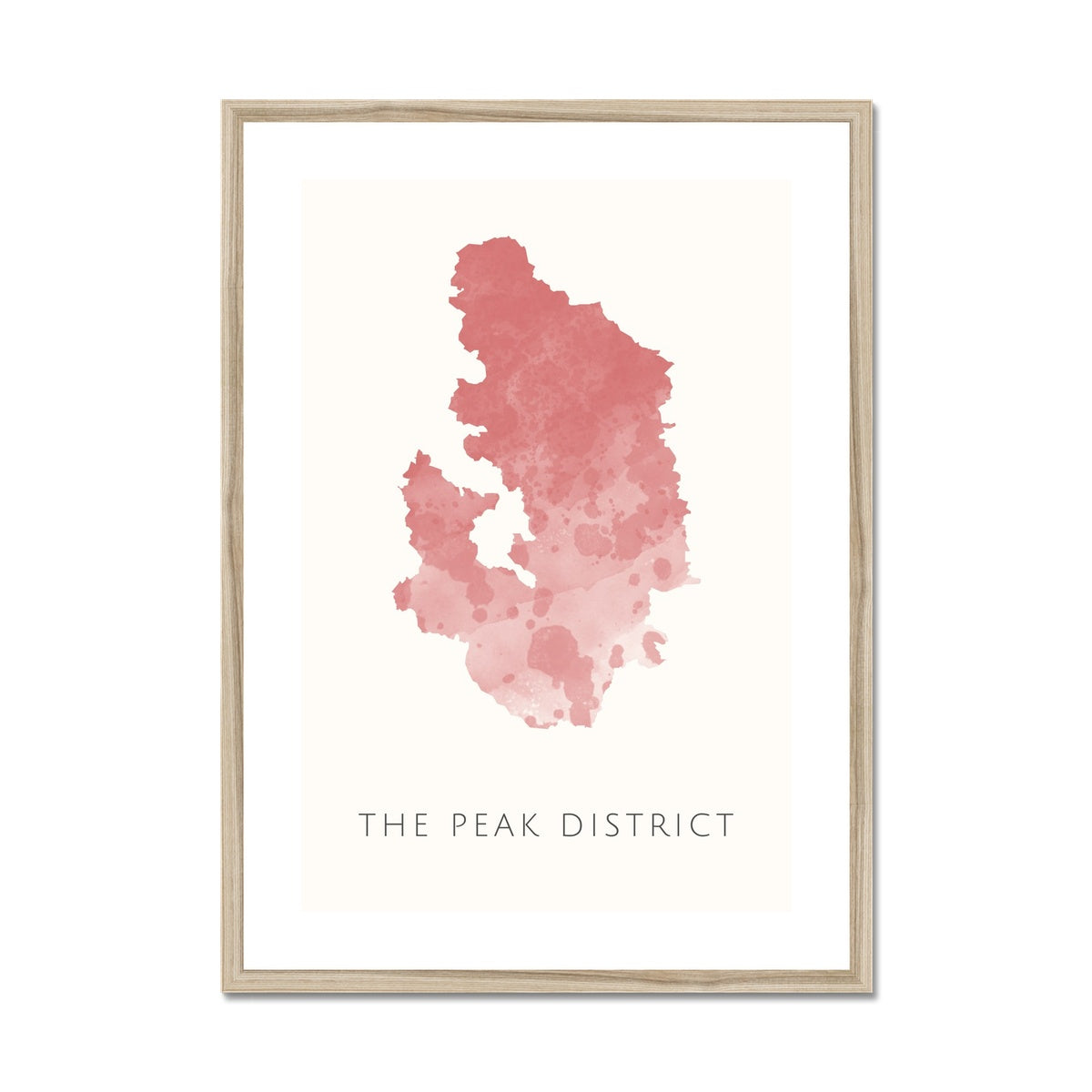 The Peak District - Framed & Mounted Map