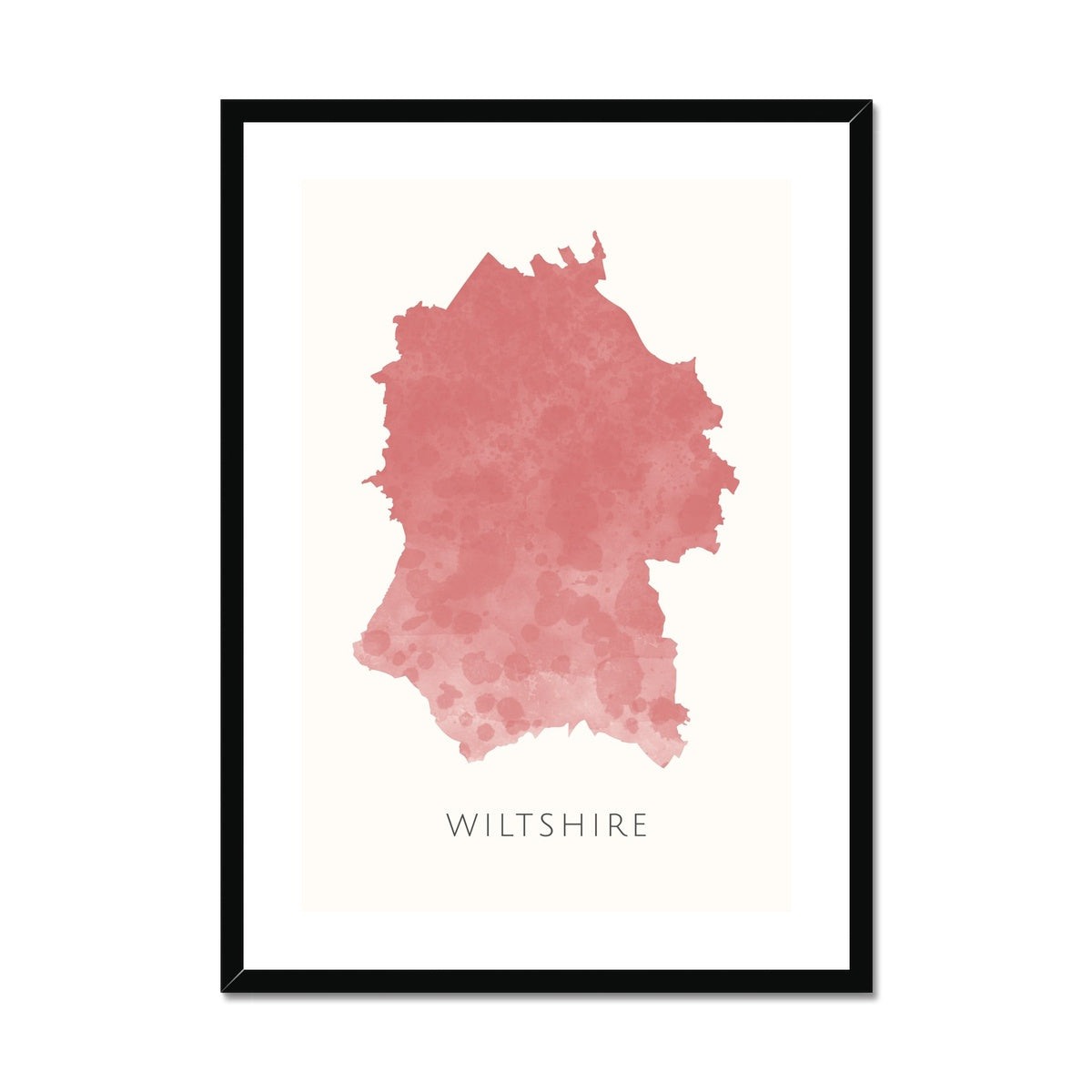 Wiltshire - Framed & Mounted Map