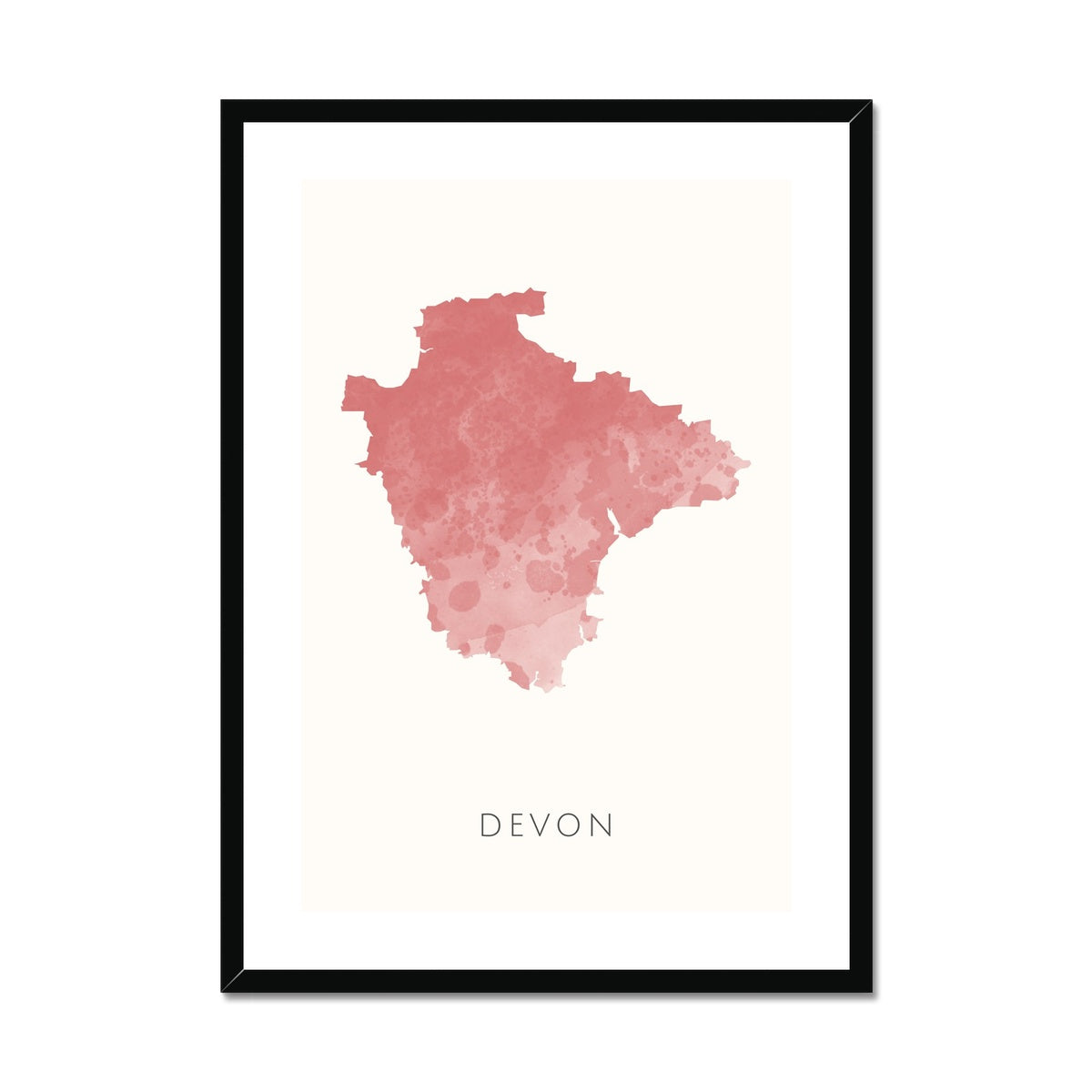 Devon - Framed & Mounted Map