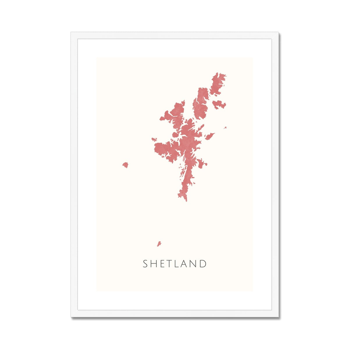 Shetland - Framed & Mounted Map