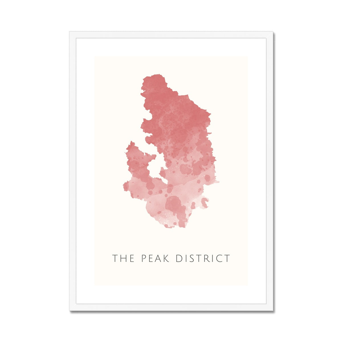 The Peak District - Framed & Mounted Map