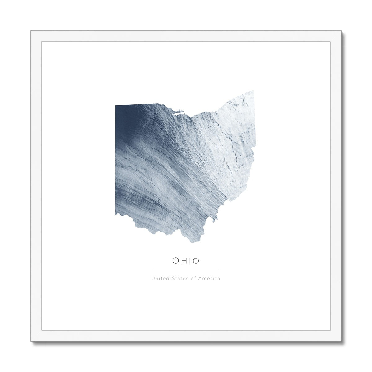 Ohio - Framed & Mounted Map