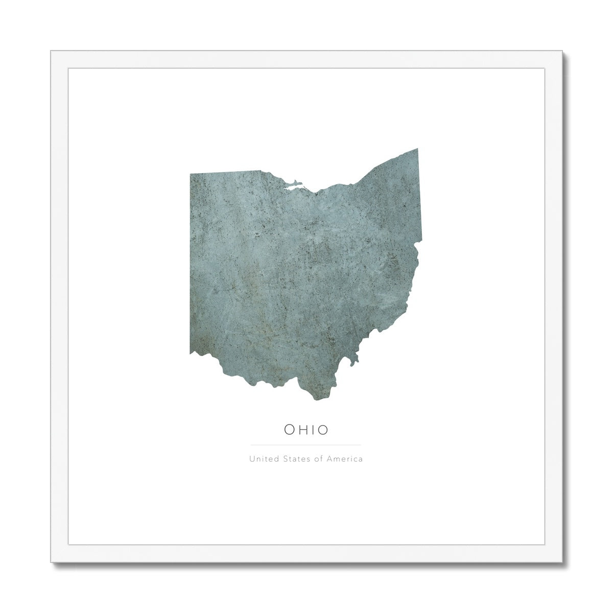 Ohio - Framed & Mounted Map