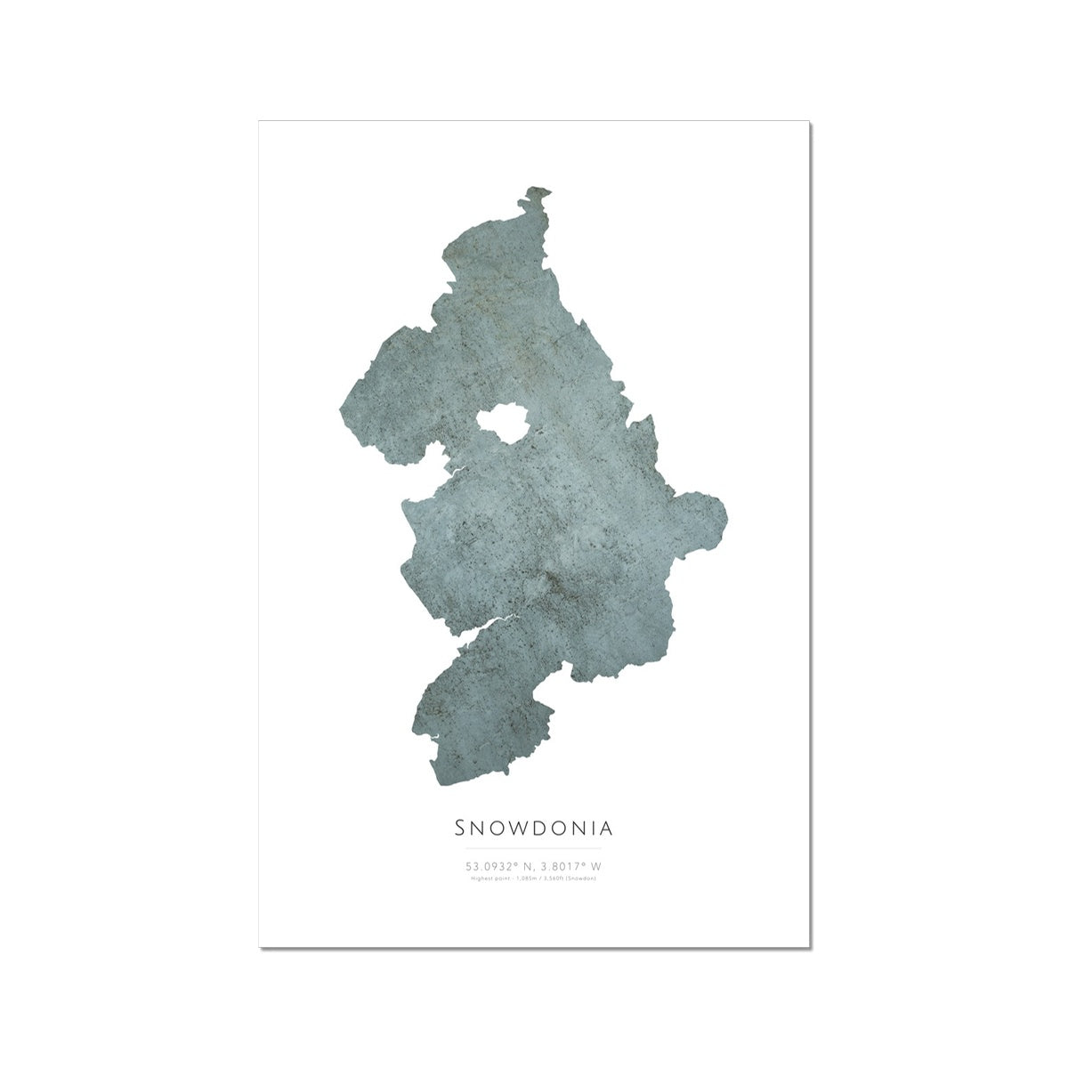 Map of Snowdonia - Fine Art Print