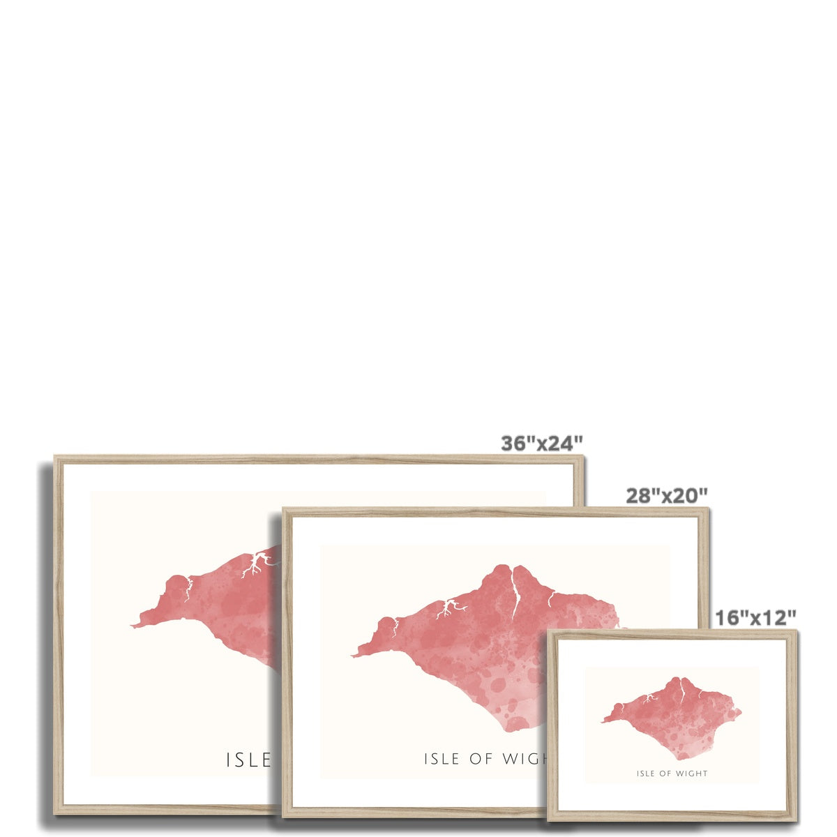 Isle of Wight - Framed & Mounted Map