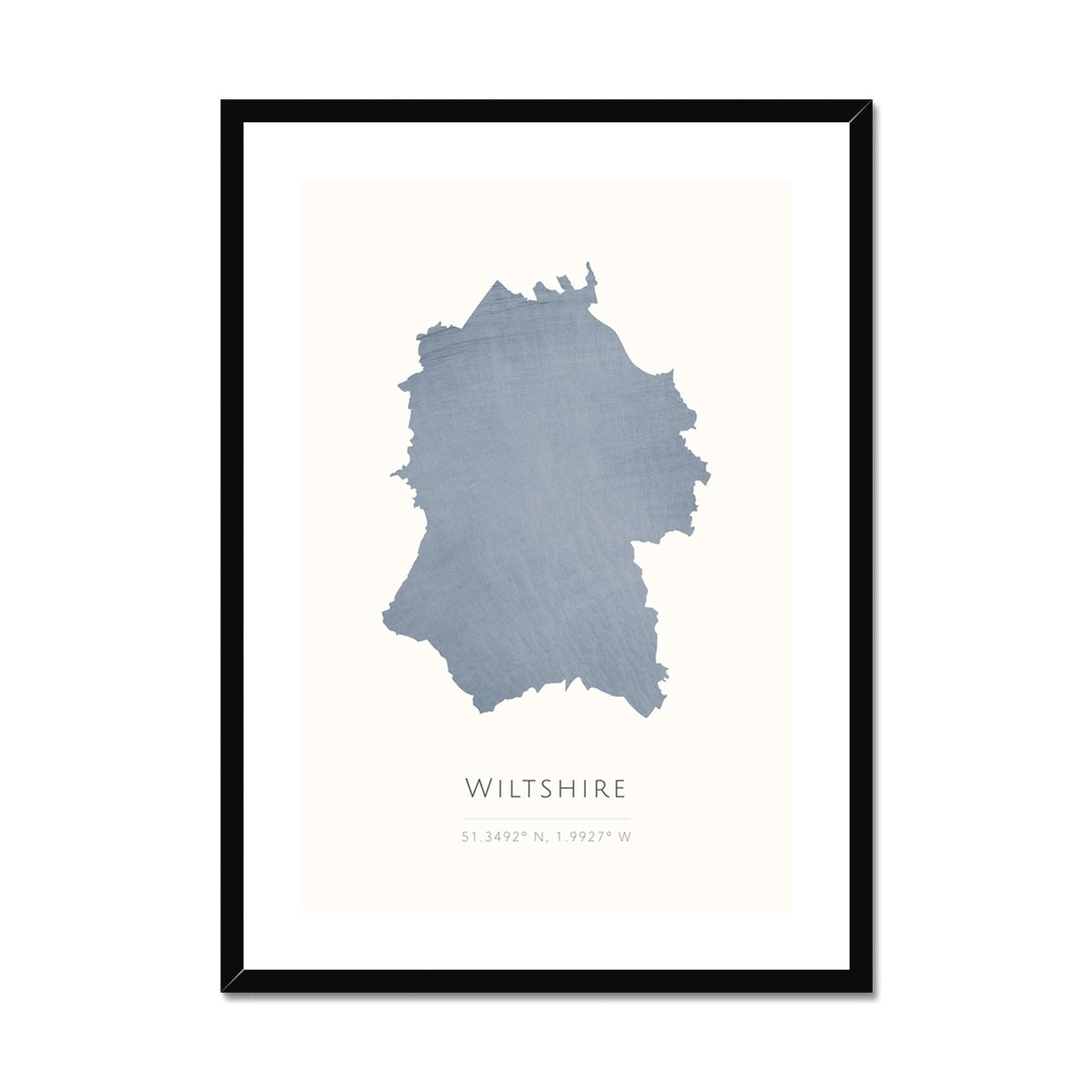 Wiltshire - Framed & Mounted Map