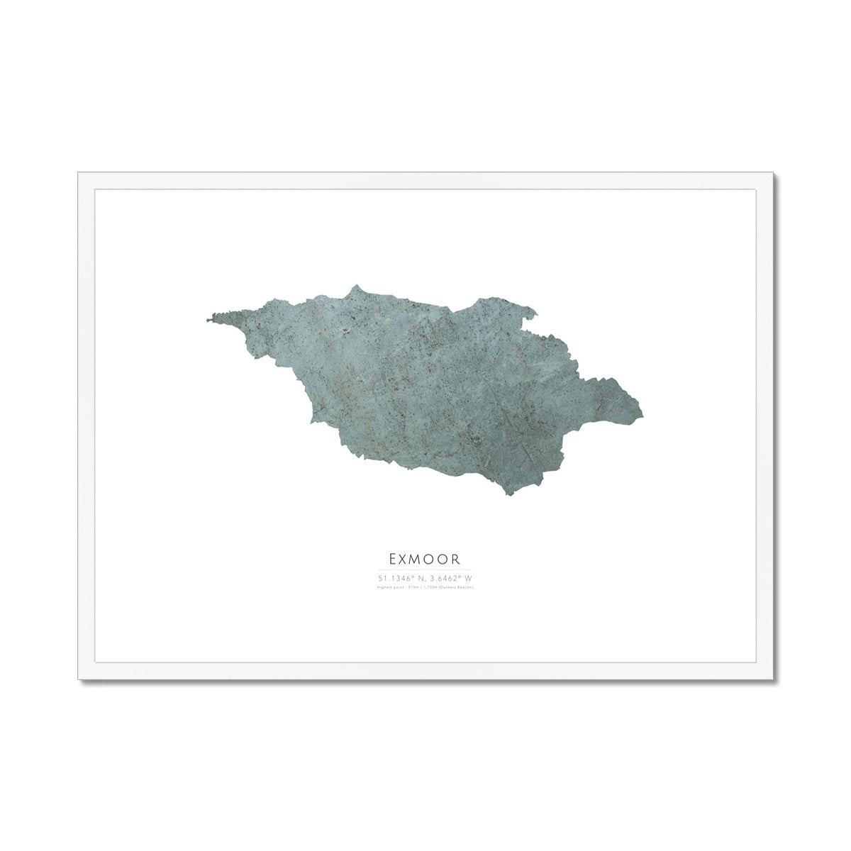 Exmoor - Framed & Mounted Map