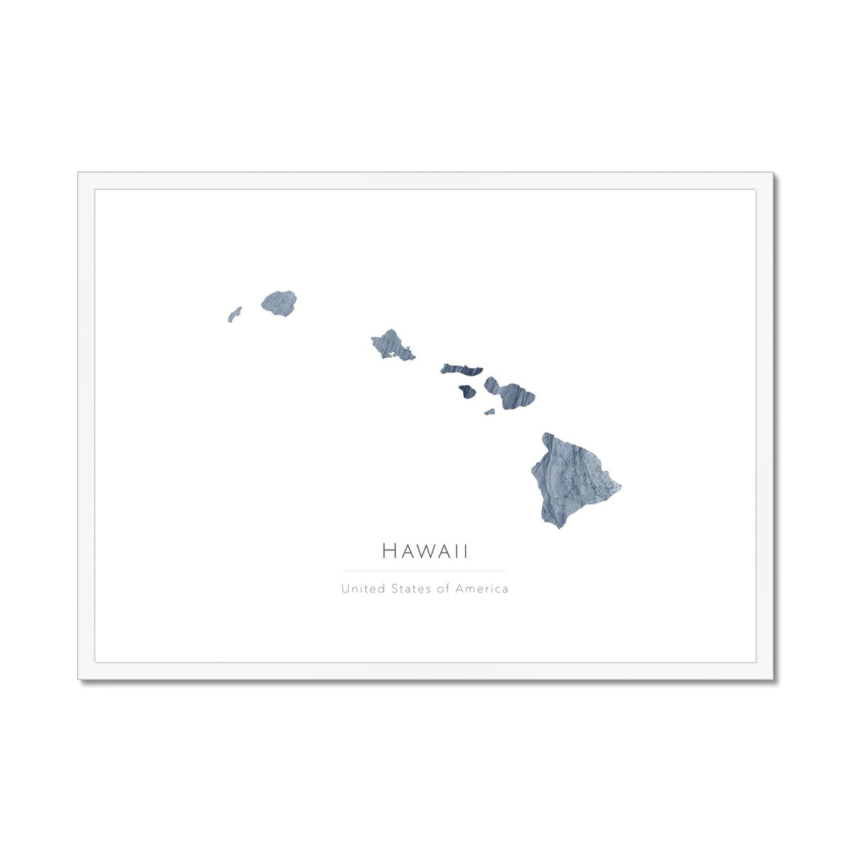 Hawaii - Framed & Mounted Map